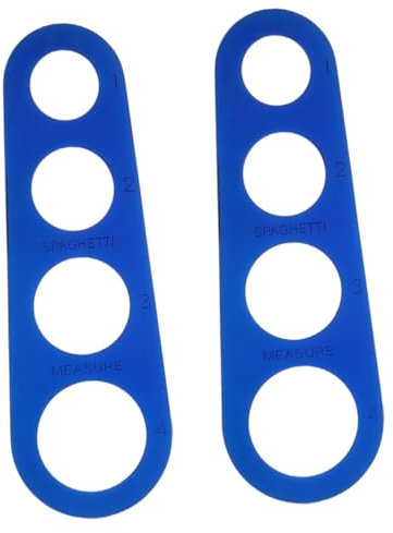 HOMSFOU 2 Pezzi guida alla misurazione della pasta righelli per misurare gli spaghetti strumenti per misurare spaghetti e spaghetti misura spaghetti Acciaio inossidabile Blue