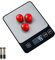 Digital Kitchen Scale With LCD Display, 22lb/10kg/1g, Kitchen Scales Digital with Waterproof Tempered Glass, Grams and Pounds for Baking, Cooking and Meal Prep, New For 2025, 2 AAA Included, Black