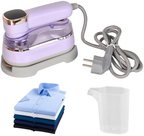 Fer à Repasser de Voyage Portable - 2-en-1 (Fer à Vapeur + Défroisseur) - Chauffage Rapide 15S (1400W) - Léger & Compact pour Voyages - Réservoir 180ml,4 Modes de Repassage - Écran LED