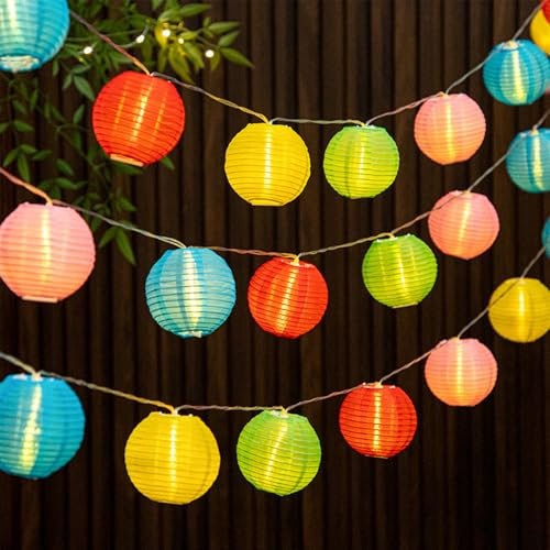 ENLACE Catena luminosa a 1,5 m, 10 LED, luci colorate, alimentate a batteria, per matrimonio, giardino, terrazza, feste, balcone, decorazione per interni ed esterni