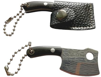 AE-GLAS Ultramini Taschenmesser Edelstahl für Schlüsselanhänger mit Holzgriff und Schutzkappe, Kleines Messer, Mini Cuttermesser, Paketöffner, Brieföffner, Handarbeit (Schwarz 30-45)