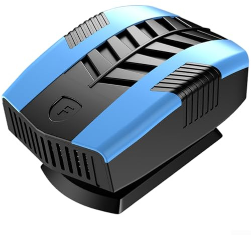 Ventilador calefactor PTC de 12 V, 1800 W 2 en 1, calentamiento rápido y enfriamiento, modos de temperatura duales, rotación de ventilación ajustable de 360° para coches, caravanas, remolques y