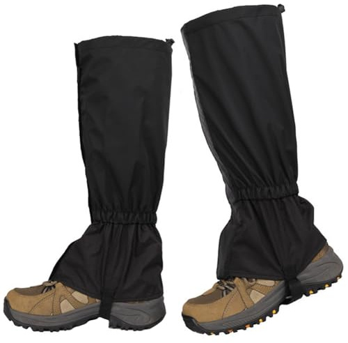 GORGECRAFT 2pz Polainas para la Nieve Cubiertas para Piernas para el Cuidado Del Césped de Poliéster Negro Suaves con Correa Ajustable Impermeables para el Cuidado de los Pies Mangas Protectoras Botas
