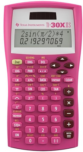 Texas Instruments TI-30X IIS Scientific Calculator - Pink - Scientific Calculator - 11 Digits - 2 Lines - Solar Pink