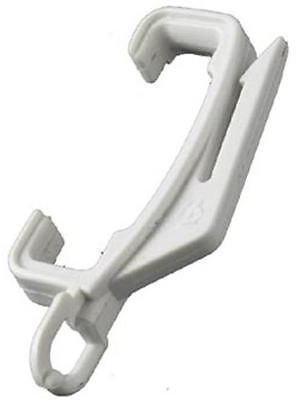 New White Curtain Track Rail Hook Hooks Gliders Harrison Drape Extra Valance x 10