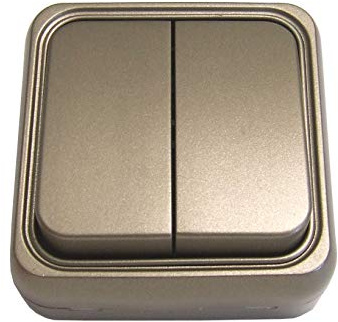 Bf bf-18 - Doble interruptor 18 superficie 10a 250v bronce bolsa