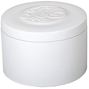 Mathilde M. Boîte à bijoux ronde « Broderie » en céramique