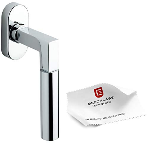 Beschläge Hamburg: Fensterklinke Fenstergriffe GRO PRIME DK 20-07ZAMAK MPC nach Meyer & Gropius — Dreh-Kipp Fenster-Beschlag mit 45° Raster — Fenster-Garnitur, Chrom poliert