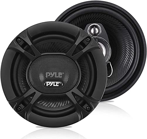 Pyle Auto Lautsprecher 165mm, 3-Wege Autolautsprecher, Kfz Lautsprecher Boxen 300 W, Einbaulautsprecher Box Set Paar 4 Ω Impedanz, ¾ Hochtöner, 1, Mitteltöner, Komplettset mit Installationszubehör