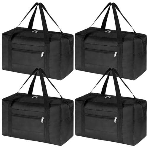 Ryanair Lot de 4 Sacs de Cabine Pliables sous Le siège pour Homme et Femme 40 x 20 x 25 cm, 40 x 20 x 25 cm, Sac Cabine