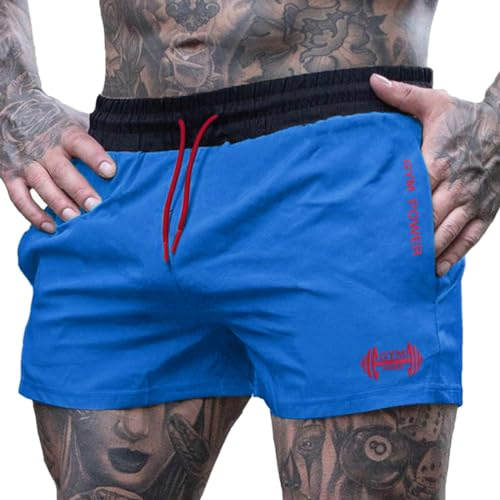 Uomo Sport Running 4 Elite Diviso in Esecuzione Pantaloncini Presto Asciutto Leggero Poliestere Blu M