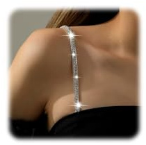 FloralGrace Soutien-gorge à bretelles en strass, Bretelles en paillettes réglables, Antidérapant et élégant, Parfait pour les robes et les tops, Idéal pour les mariages et les événements
