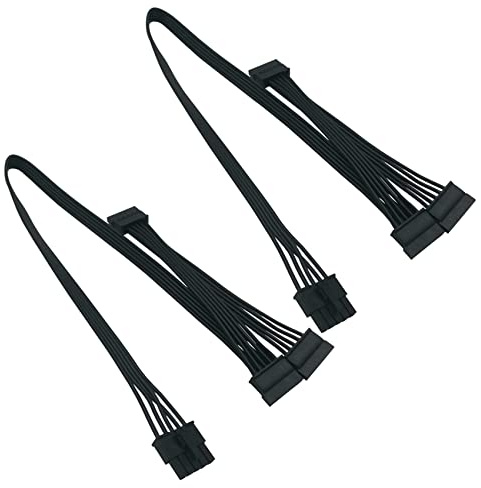 Scalewbin Lot de 2 câbles d'alimentation pour disques durs SATA 5 broches vers 3 disques durs SATA uniquement pour V550 V650 V750 V850 V1000 V1000 Bloc d'alimentation modulaire