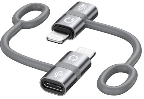 RAVIAD USB C auf Lightning Adapter Mikrofon Adapter 2 Stück, Lightning Stecker auf USB C Buchse Adapter für Drahtloses Lavalier Mikrofon für iPhone, Nicht für Kopfhörer/Daten