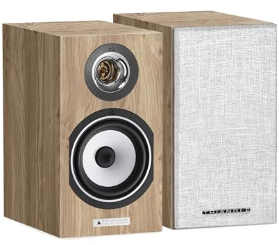 Triangle - Enceintes Bibliothèques Hi-FI Titus EZ - Puissance Admissible 60W - Rendement 90 DB/W/m – Polyvalente Musique et Home-Cinéma - 168 x 305 x 267 mm - Chêne Clair (Paire)