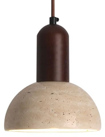 ZGDHWCR Industrial Style Chandelier, Creative Bowl-shaped Marble Pendant Light, E27 Light Source Single-head Hanging Lamp, Corridor Porch Decoration Pendant Lamp, Flush Mount Lighting Fixtures
