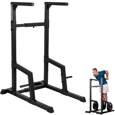 GORNATION Barras Paralelas, Barras de Dip, Equipo para Calistenia, Fitness y Gimnasia con Pies Antideslizantes, Dip Bars, Soportes para Fondos Indoor/Outdoor (Indoor)