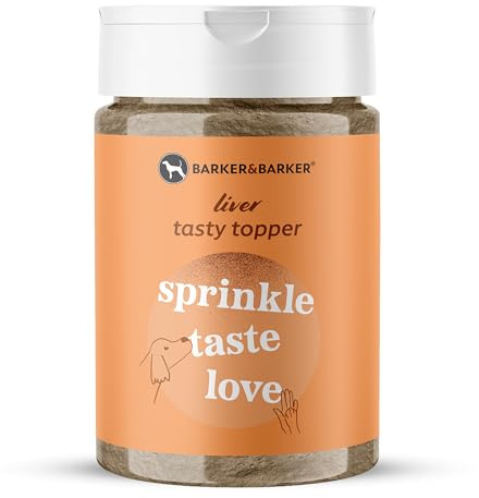 Barker and Barker Tasty Dog Food Topper for Fussy Eaters - Liver Pot 350g | Equally Good on Wet & Dry Dog Food | High in Protein & Vitamins, Great to Encourage Fussy Eaters or Simply as a Tasty Treat