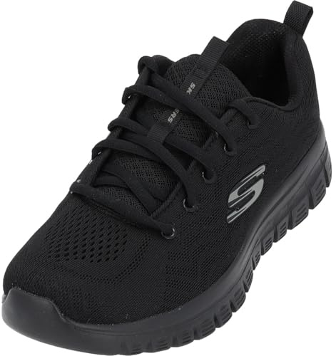 Skechers Graceful Get Connected Regular, Zapatillas Mujer, Black Mesh Trim, 39.5 EU