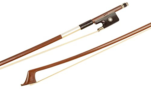 MI&VI CB-510 Brazilwood Cello Bow 4/4 (Full Size) with Ebony Frog | Octagonal Silver Mount | Well Balanced | Light Weight | Mongolian Horse Hair - MIVI Music