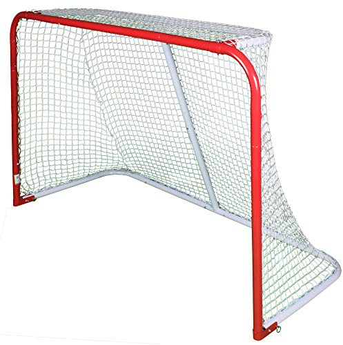 Merco Hockeytor, weiß, Stahlrahmen, Nylonnetz, faltbar, 44 x 105 cm, für Hockey-Training zu Hause