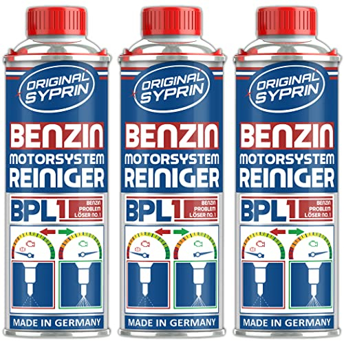 SYPRIN - Pulitore Completo del Sistema di Alimentazione Iniettori Benzina I Trattamento rigenerante Motori (3x500ml)