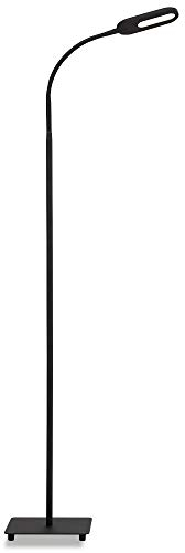 BRILONER - LED Stehlampe mit Touch, dimmbar in Stufen, einstellbar von warmweiß bis kaltweiß, Leselampe, Wohnzimmerlampe, Deckenfluter, Standleuchte, Stehleuchte, 21x21x128 cm, Schwarz