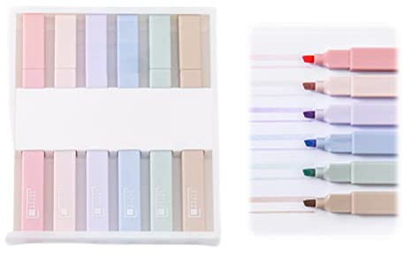 Highlighter, 6 Stücke Textmarker Set Pastell Stabilo, Ästhetische niedliche Bibel-Textmarker, Markierungsstift Fluoreszenzmarker Set Textmarker Marker zum Ausmalen, Unterstreichen, Studentenbüro
