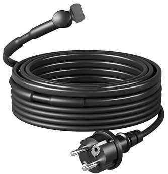 DEWENWILS Heizkabel 230V mit Thermostat, 6M Heizband Frostschutz, Wärmekabel 15W/M, Heizdraht IP67 Wasserdicht, Rohrbegleitheizung Wasserleitung, Stromsparend, Automatisch An- Ausschalten