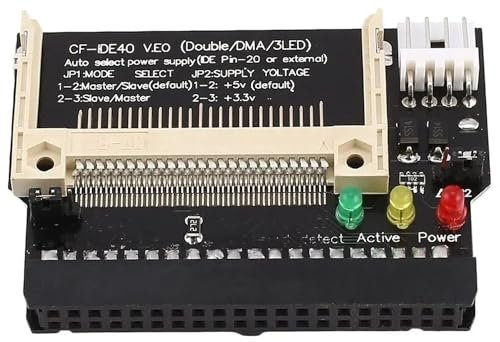 AYMBH CF to IDE Adapter, 40-Pin Female Interface Converter for Compact Flash Cards, Compatible with Type I, Type II & Micro-Compact Flash, IDE Hard Drive Converter with Silent Operation