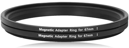 Anillo Adaptador de Filtro de 67 Mm a 67 Mm, Kit de Anillo Adaptador de Filtro Magnético de Liberación Rápida de Aleación de Aluminio Pro para Accesorios, Filtro Roscado a Filtro