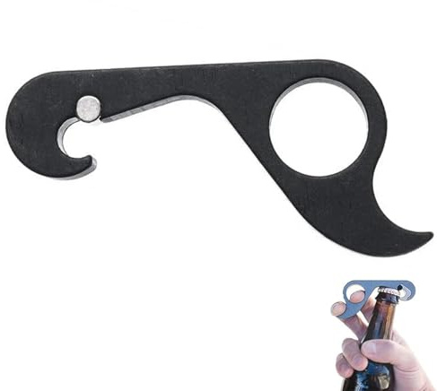 Einhändiger Flaschenöffner & Glasöffner für schwache Hände – Multifunktionaler Senioren- und Arthritis-Helfer, einfacher Dosenöffner für ältere Menschen und schwache Griffe, Schwarz