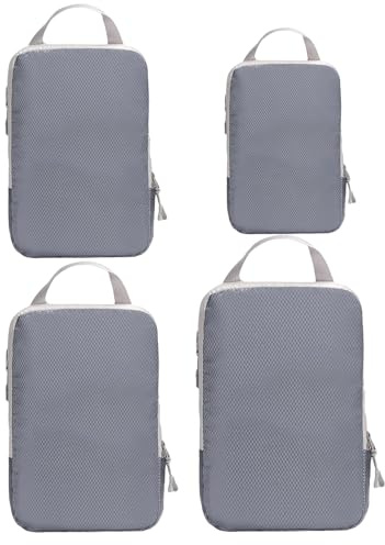 Poches de Compression - Set d'Organisateurs de Voyage,Sacs Réutilisables Extensibles Légères à Vide pour Valise, Avion, Voyage et Camping