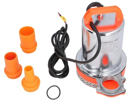Hyuduo Bomba Sumergible DC24V, Bomba de Agua de Alta Elevación de 260W con Material ABS de Cobre y Acero Inoxidable para Jardín, Estanque, Piscina, Barco, Acuicultura