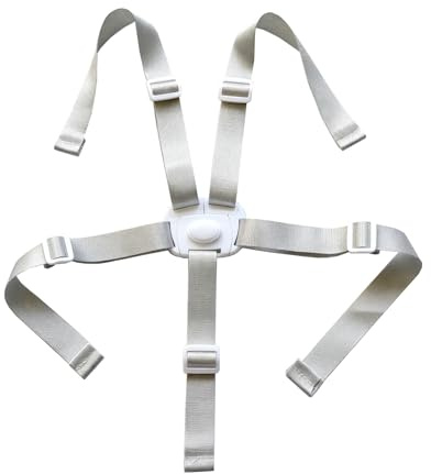 Arnés de Seguridad Universal de 5 Puntos para Trona y Cochecito, Cinturón de Seguridad Ajustable Multifuncional para Bebé y Niño Pequeño, Correa de Repuesto para Sillas de Comedor