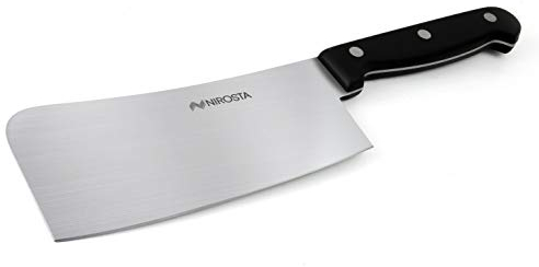 Nirosta Mannaia Monopezzo Forgiato in Acciaio Inossidabile con impugnatura ergonomica Dimensioni lama: 15x7,3 cm Dim 27x7,3x1,5 cm Linea Nirosta Mega