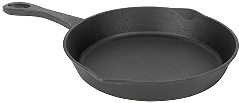 Bayou Classic 7431 10-in Cast Iron Skillet Features Pour Spouts Perfect For Searing and Braising Pan Frying and Sautéing