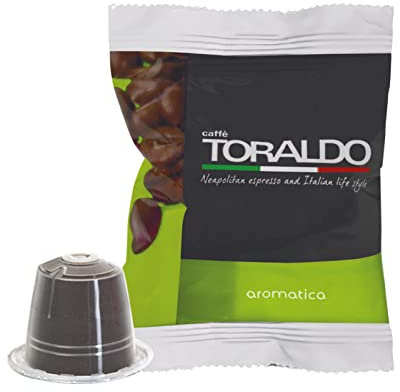 caffè TORALDO Neapolitan Espresso and Italian Life Style 100 Kapseln, kompatibel mit Nespresso, aromatische Mischung