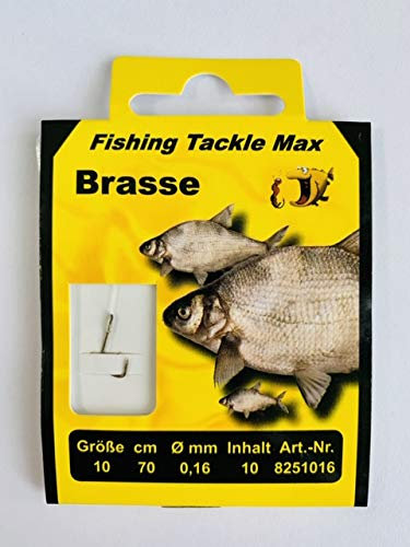 Fishing Tackle Max GmbH & Co. KG 10 St. 10er Angelhaken für Brasse - Größe 10