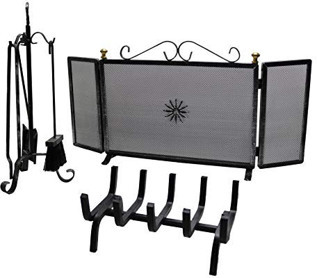 Fonderia Bongiovanni | Fireplace Kit | Fireplace Fireplace Fireplace Rack and Perch Tools | for Barbecue Fireplace | Iron
