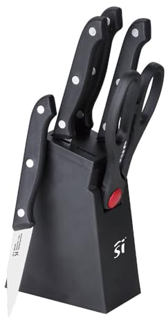 Juego de 4 cuchillos + Tijeras + Tacoma BONN Acero inoxidable San Ignacio