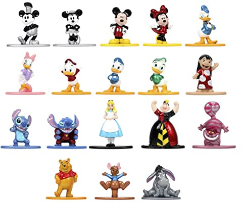 Jada Toys Disney 1.65 18-Pack Series 1 Die-cast Collectible Figures, Toys for Kids and Adults (33201)
