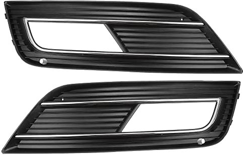 X AUTOHAUX Pair Front Fog Light Bumper Grill Cover for Audi A4 8KD 807 681 B