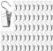 NTGRTY 100 Stück Vorhang Clips Edelstahl Vorhang Klammern, Gardinen Klammern mit Haken, Silber Gardinen Clips Metall Curtain Clip Für Vorhänge Fotos Duschvorhang Hängende Home Dekoration