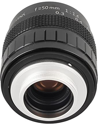 Obiettivo a Focale Fissa da 50 Mm con Messa a Fuoco Manuale con Alloggiamento in Lega, Ampia Apertura F1.4 C, Regolazione Manuale per Fotocamere per Videomicroscopi Industriali