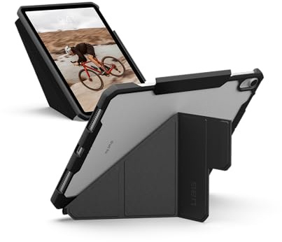 URBAN ARMOR GEAR Essential Armor Folio Case per Apple iPad Air 11 (M2 / 2024) Custodia (Funzione Wake / Sleep, Supporto per Apple Pencil / Logitech Crayon, Funzione stand) nero