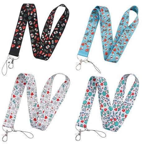 4 Piezas Cordones Para Teléfonos Móviles, Accesorios Para Enfermeras, Cordones Para Enfermeras, Accesorios Colgantes, Llaveros Para Enfermeras, Cordones Para Teléfonos Móviles