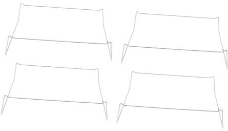 OKUMEYR Grille Pour Barbecue 4pcs Support À Poisson Grillé Étagère Multi-usages Base Stable Ustensile