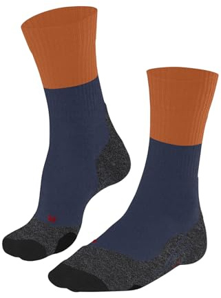 FALKE Herren Wandersocken TK2 Explore M So Wolle Funktionsmaterial antiblasen dick 1 Paar, Blau Enzian 6570, 46-48