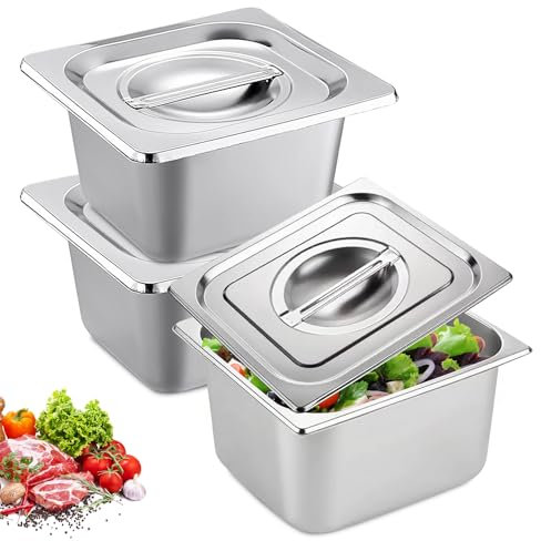 Lot De 3 Bac Inox Alimentaire, Plat Four Rectangulaire, 17.6 * 16.2 CM Plats À Four En Acier Inoxydable, Plat Four Rectangulaire, Bac De Cuisson En Inox, Pour Servir Des Plats Et Gril Gâteaux